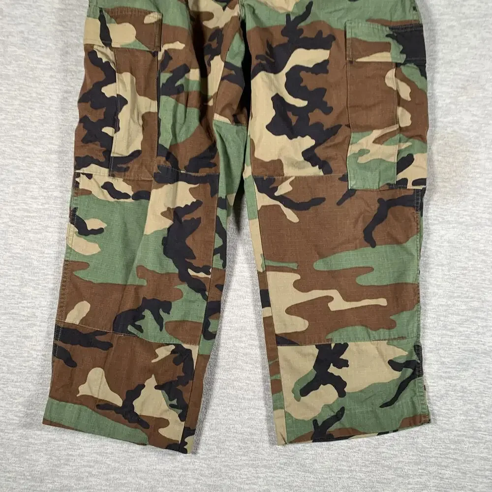 Unicor Cargo Pants Mens 34x25 Multicolor Woodland Camo Ripstop Army Combat